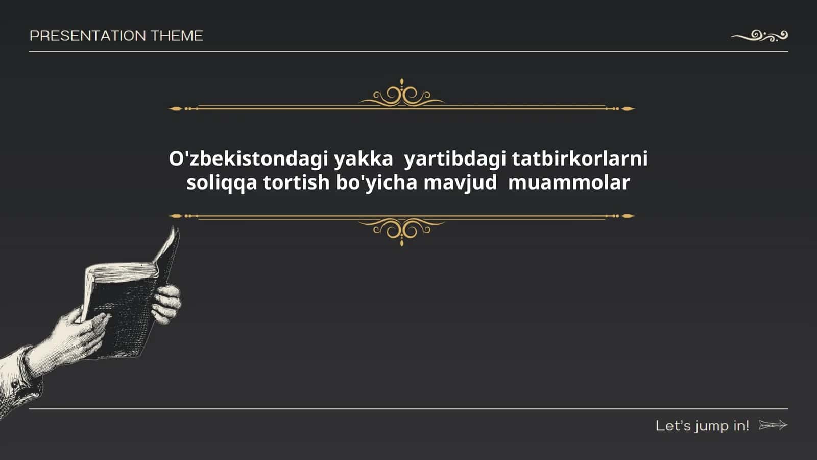 O'zbekistondagi yakka yartibdagi tatbirkorlarni soliqqa tortish bo'yicha mavjud muammolar 1