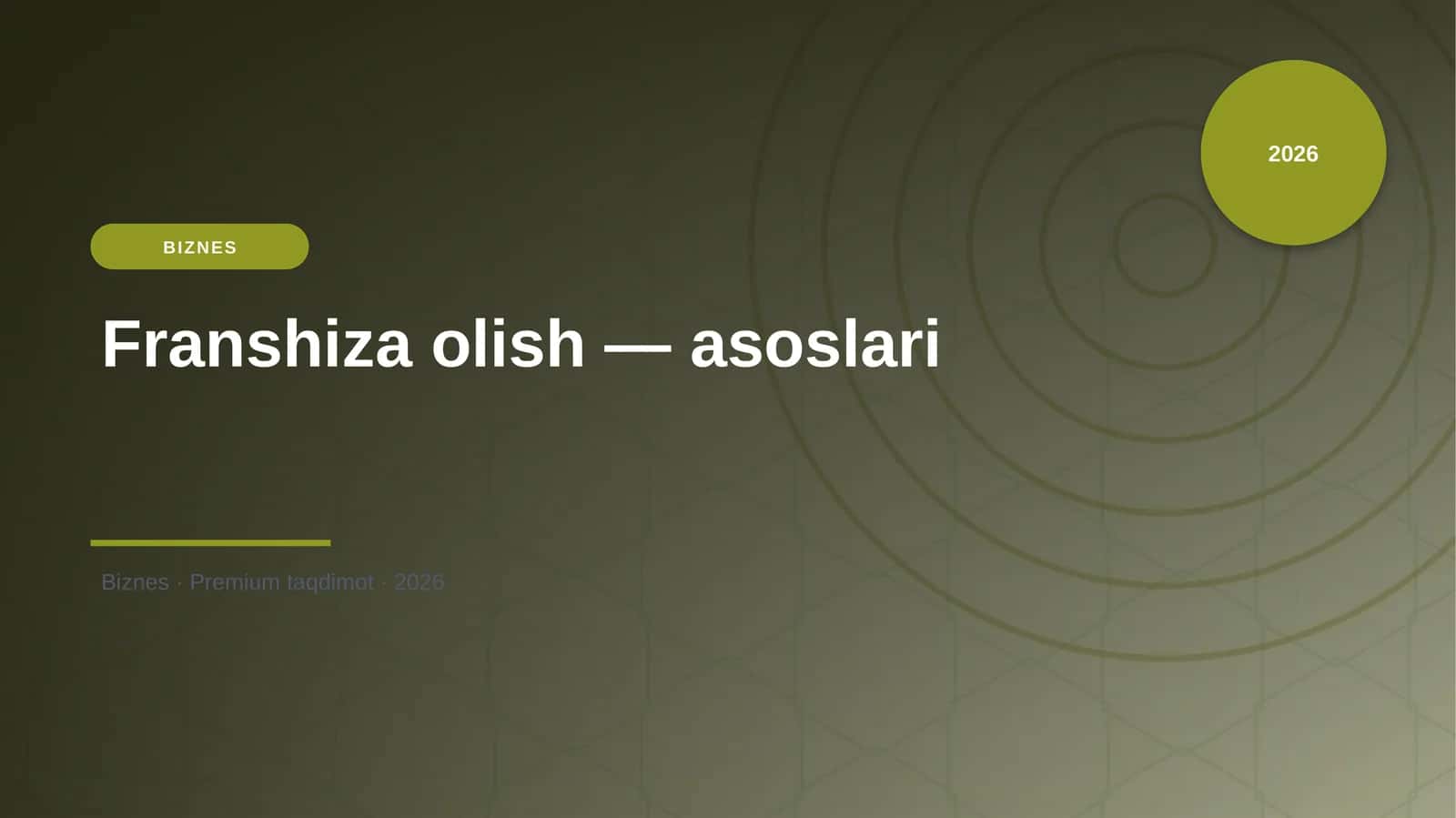 Franshiza olish — asoslari 1