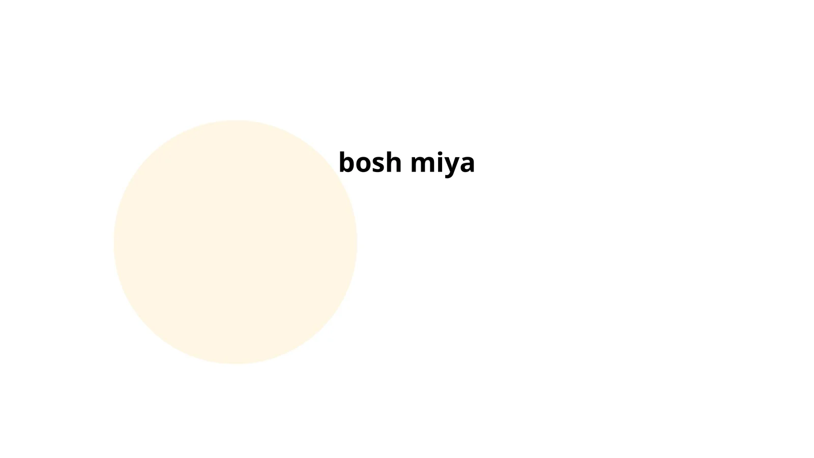 bosh miya 1