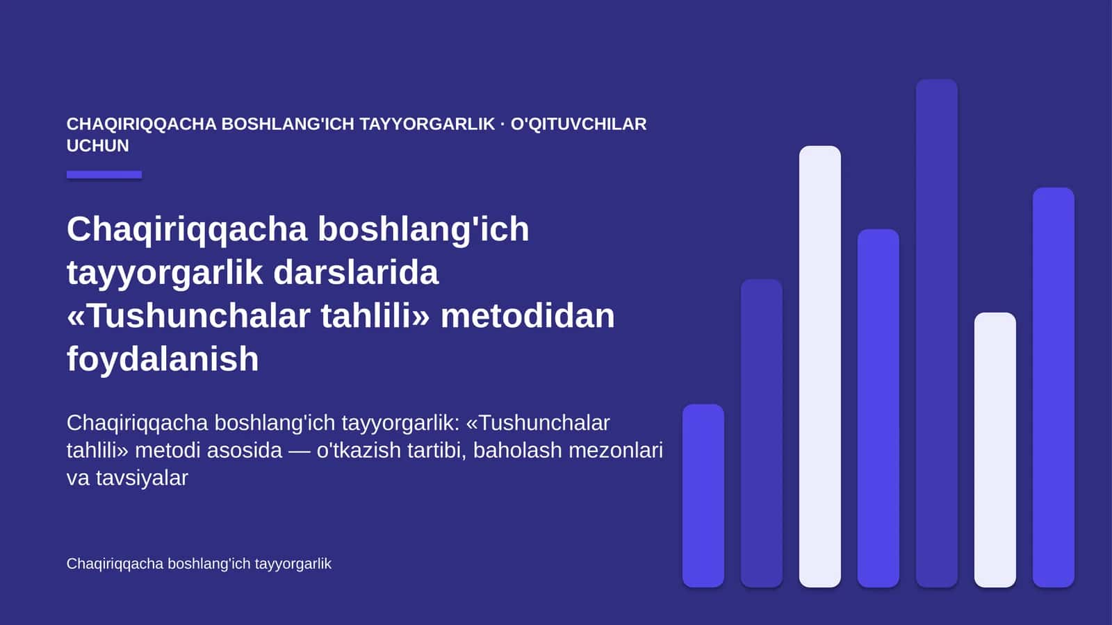 chaqiriqqacha boshlang'ich tayyorgarlik darslarida tushunchalar tahlili metodidan foydalanish 1862 1