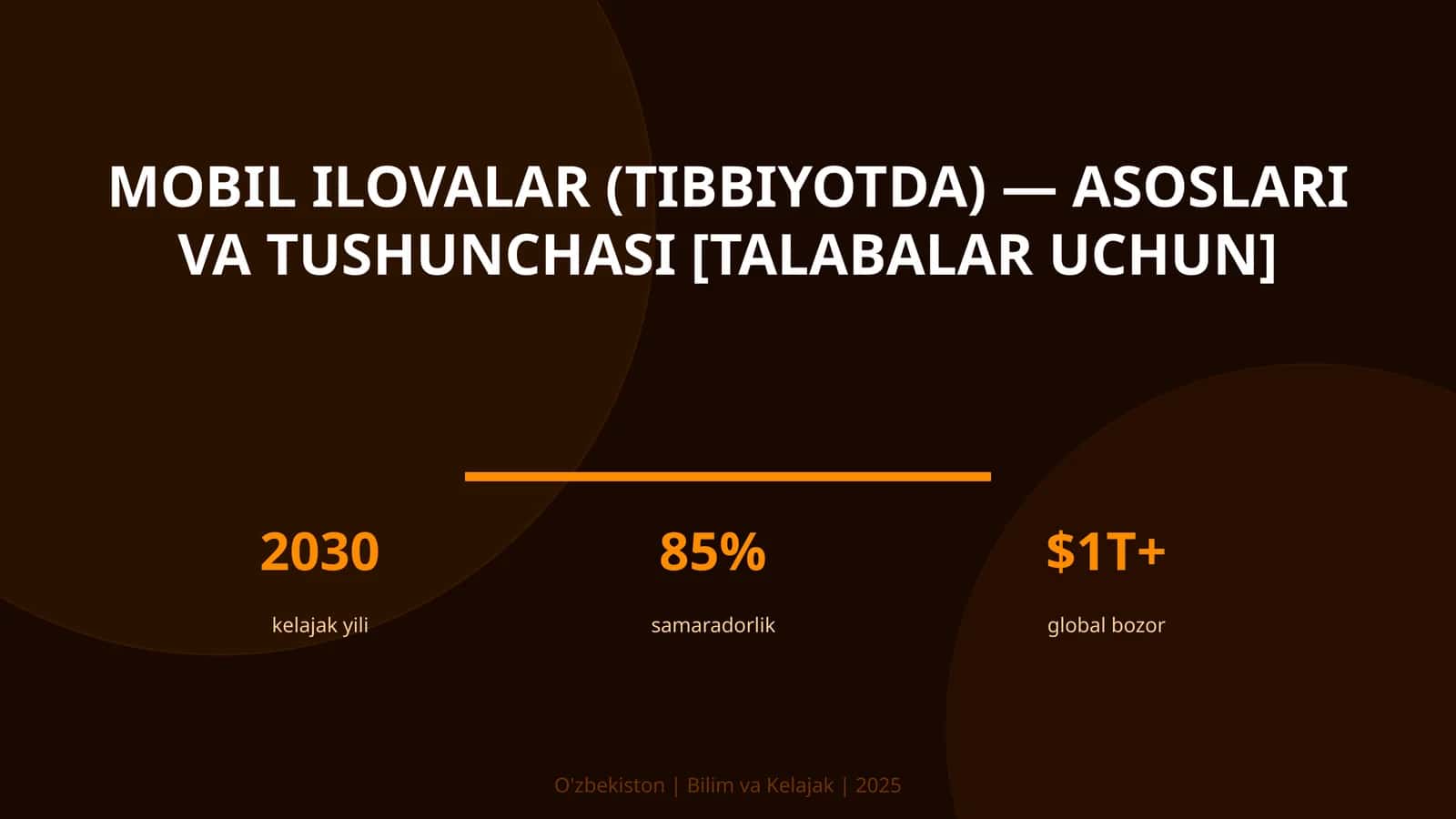 Mobil ilovalar (tibbiyotda) — asoslari va tushunchasi [talabalar uchun] 1