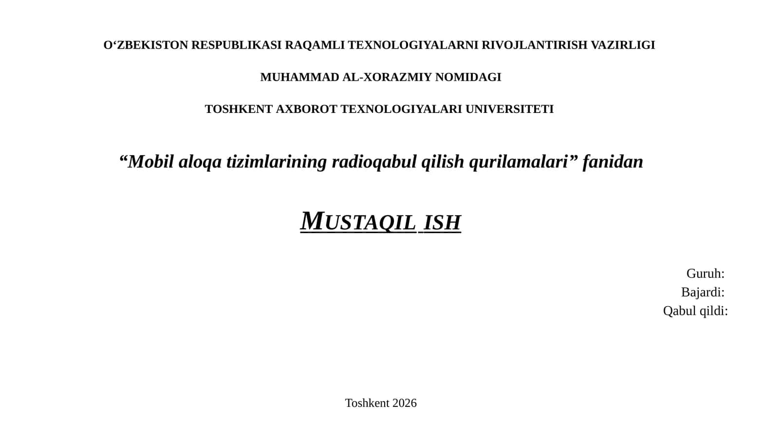Radionurlanish energiyasidan foydalanish istiqbollarini tahlil qilish. 1