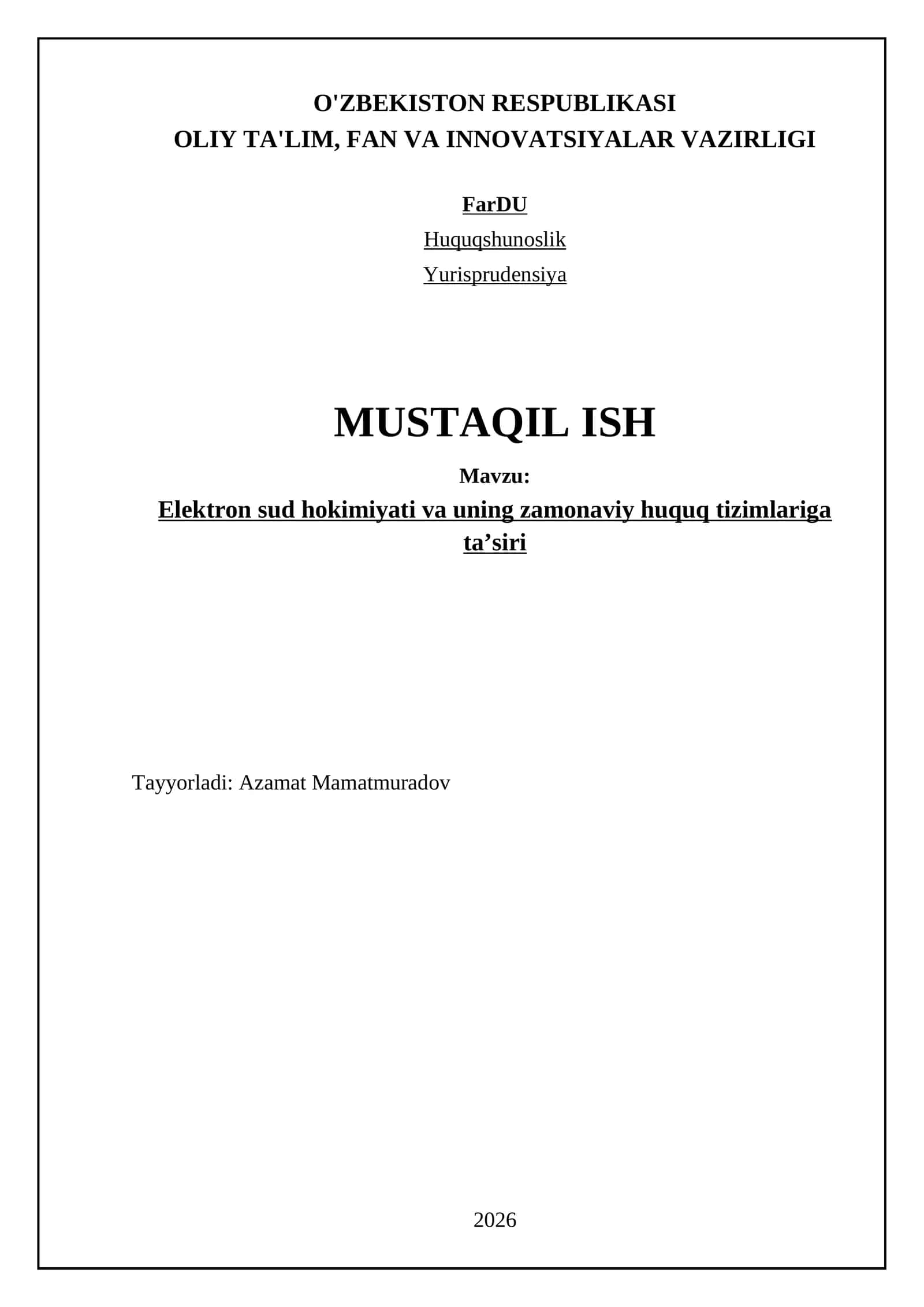 Elektron sud hokimiyati va uning zamonaviy huquq tizimlariga ta’siri 1