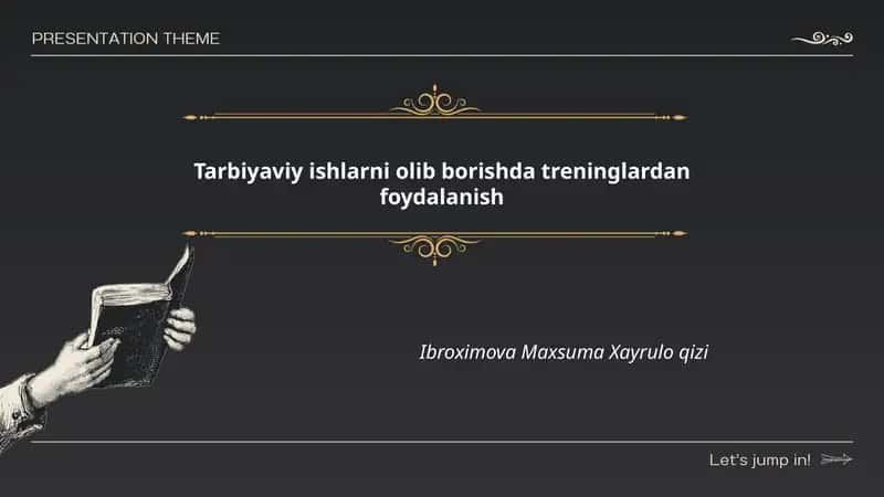 Treninglar yordamida talabalarda o'z-o'zini rivojlantirish 1