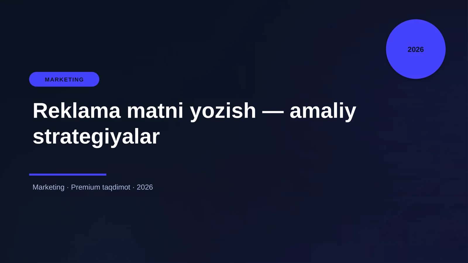Reklama matni yozish — amaliy strategiyalar 1