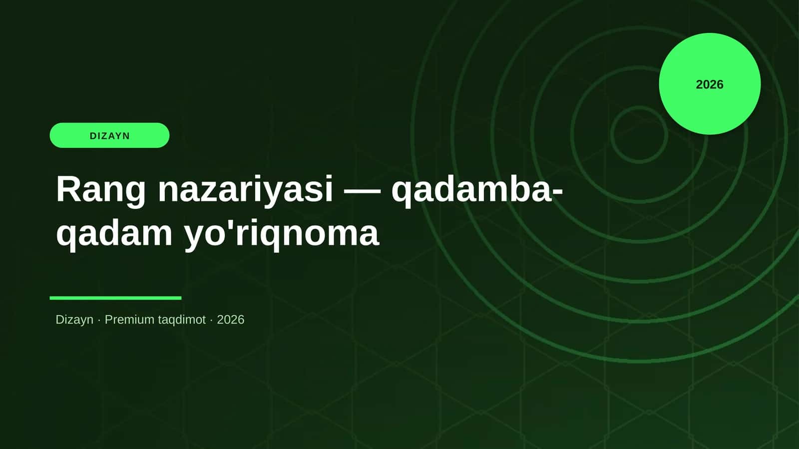 Rang nazariyasi — qadamba-qadam yo'riqnoma 1