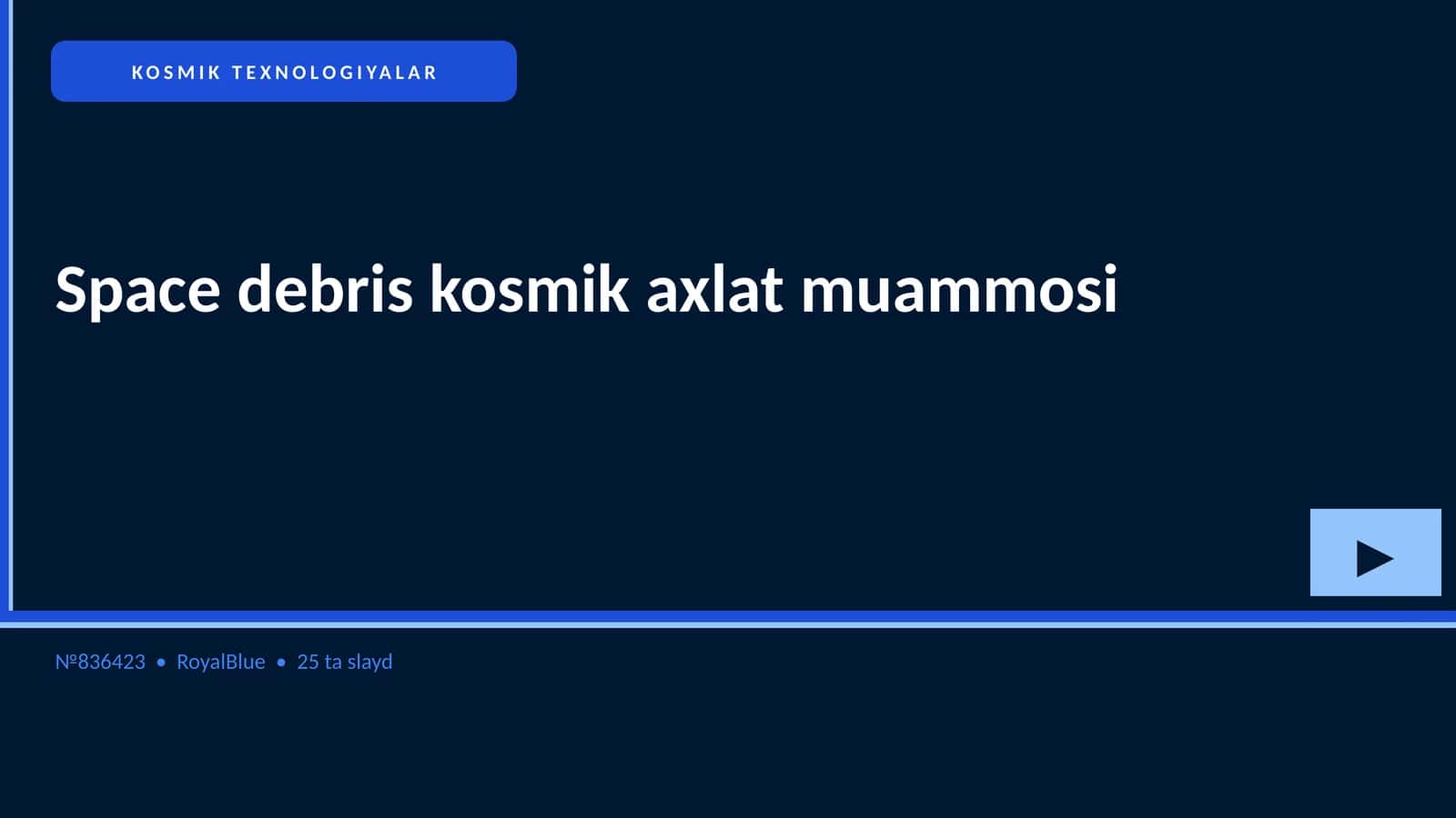 KOSMIK TEXNOLOGIYALAR 1