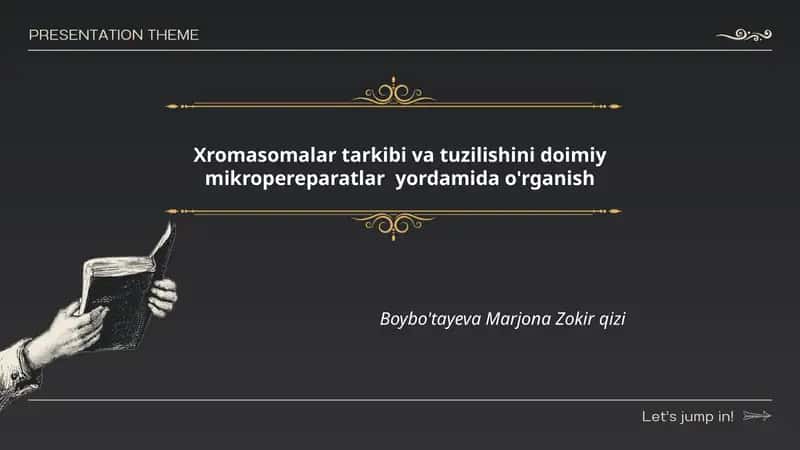 Xromasomalar tarkibi va tuzilishini doimiy mikropereparatlar yordamida o'rganish 1