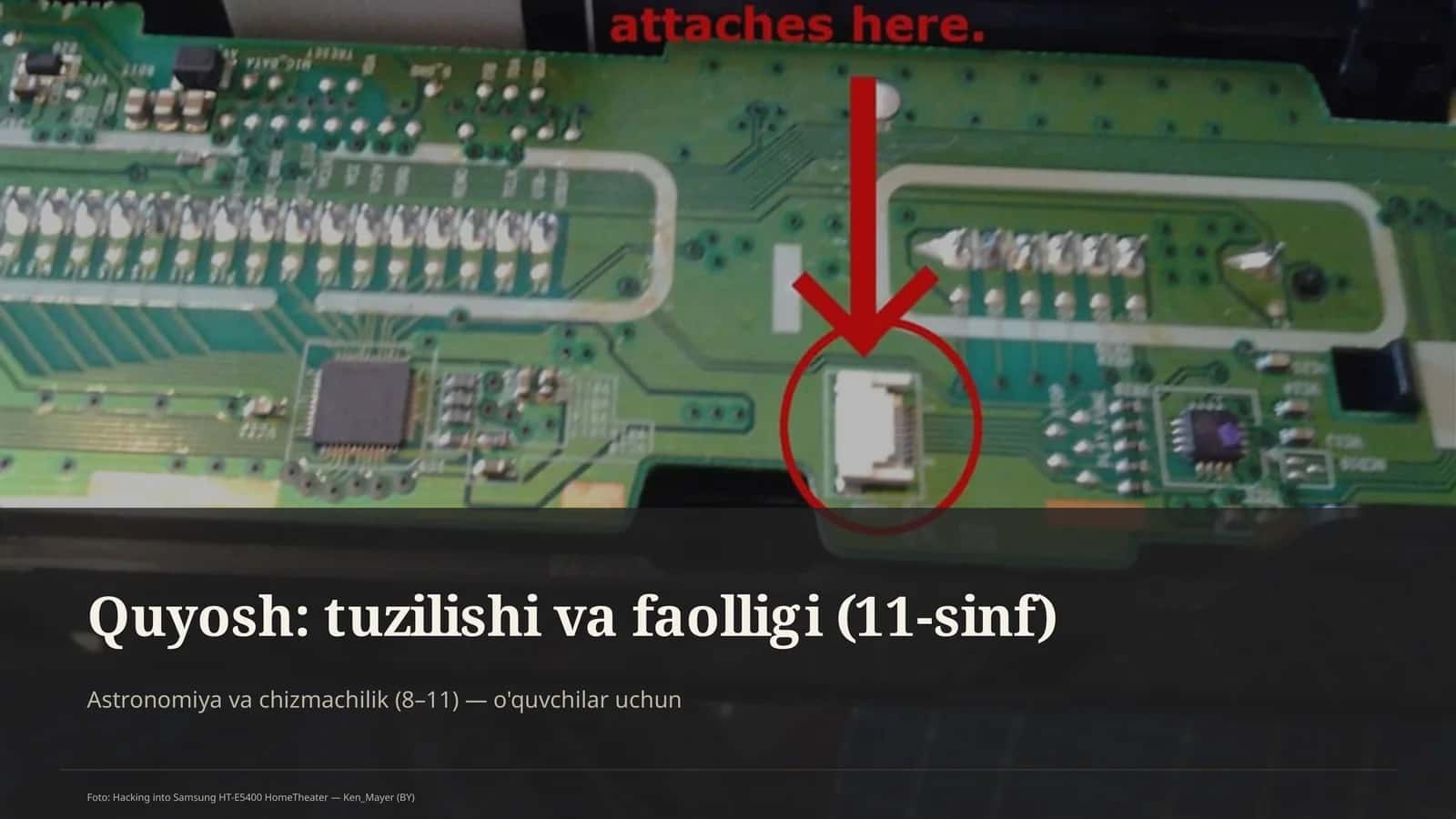 Quyosh: tuzilishi va faolligi (11-sinf) 1