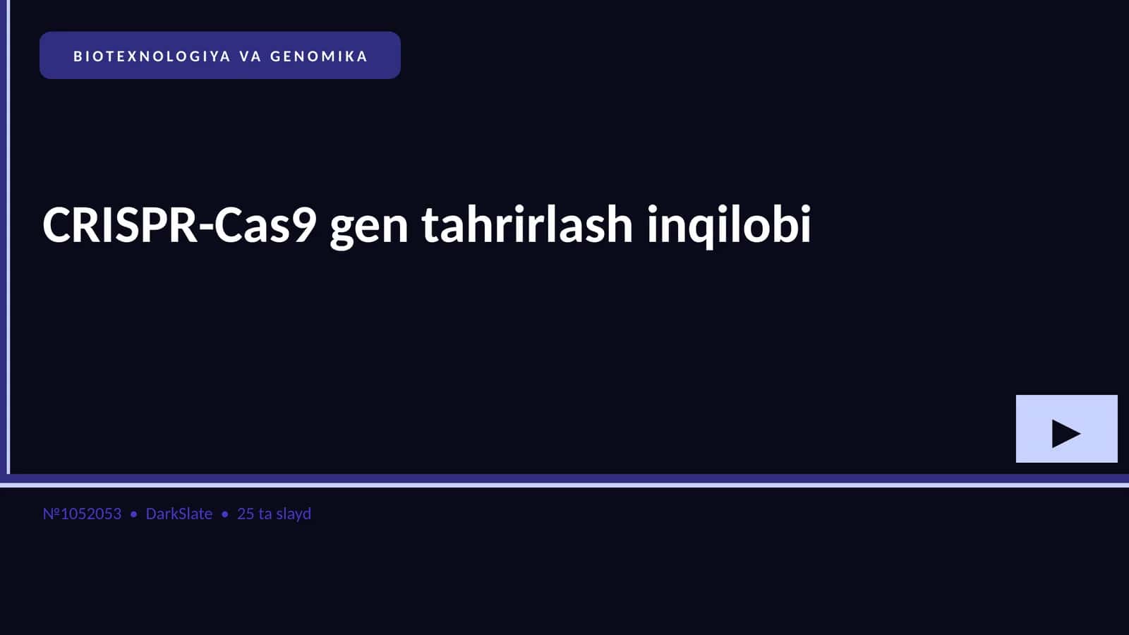 CRISPR-Cas9 gen tahrirlash inqilobi 1