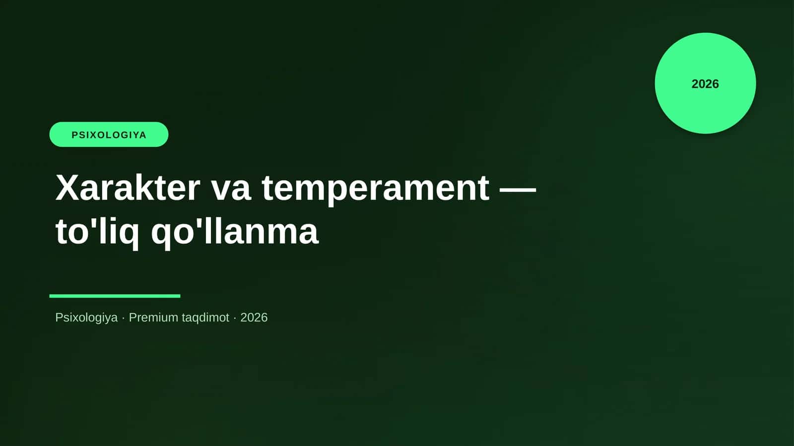 Xarakter va temperament — to'liq qo'llanma 1