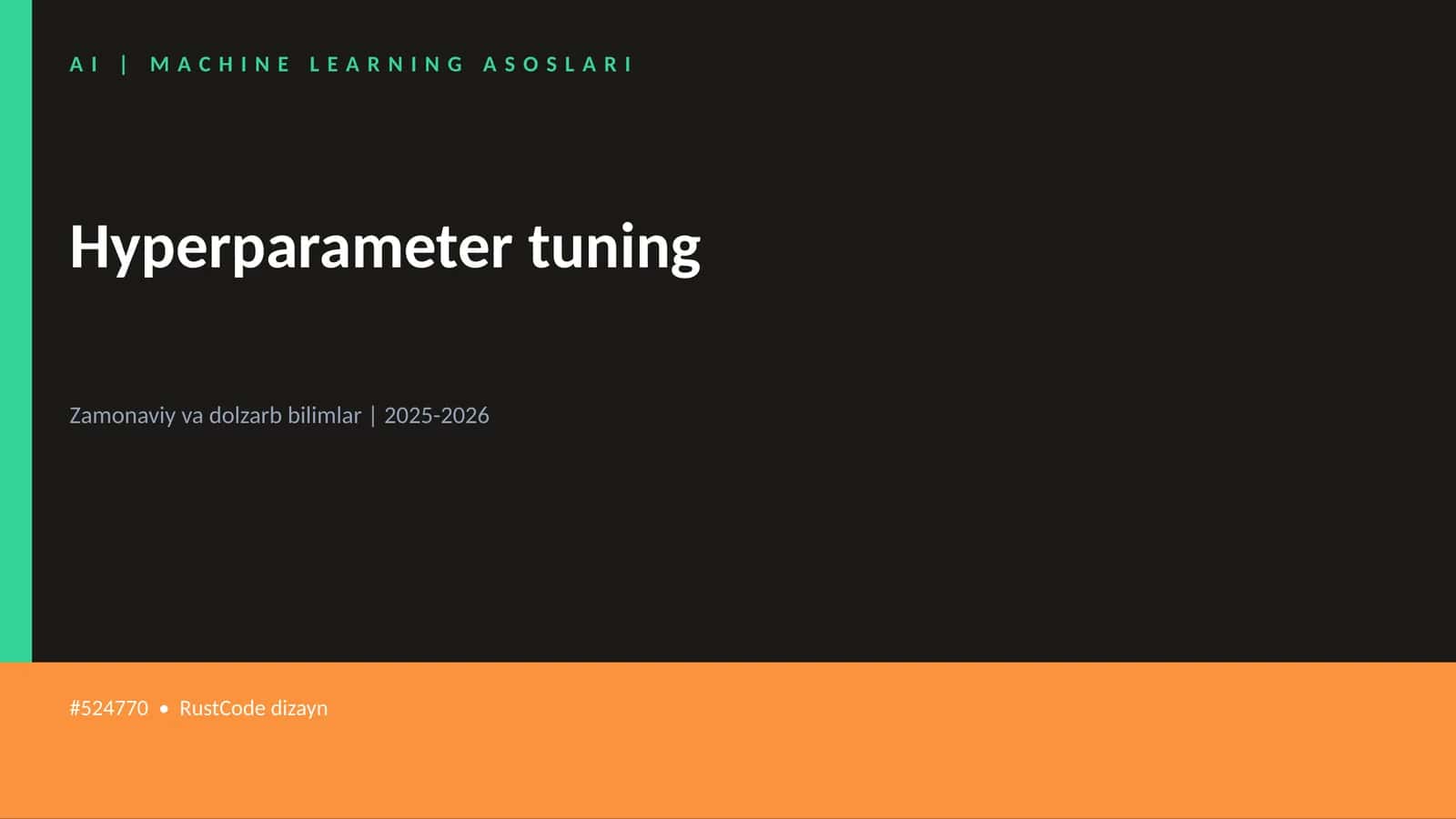 Hyperparameter tuning 1