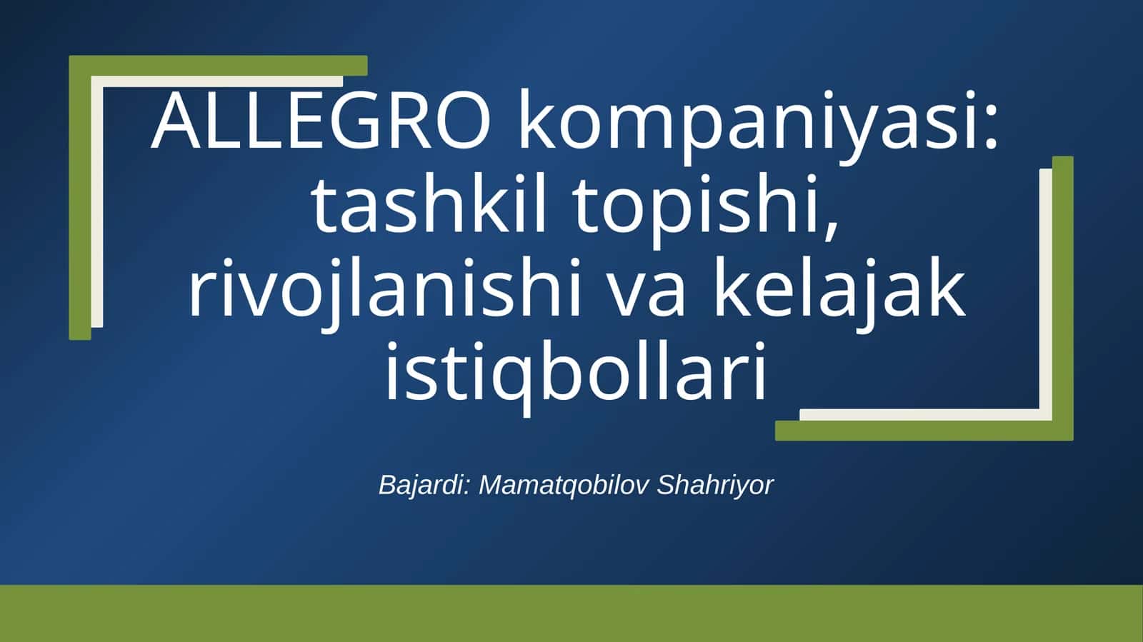 Allegro kompaniyasi 1