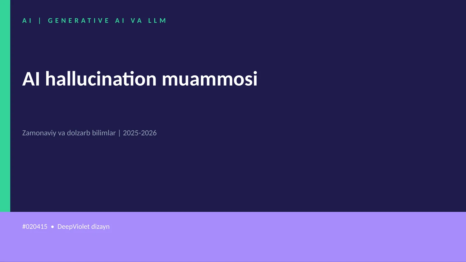 GENERATIVE AI VA LLM 1