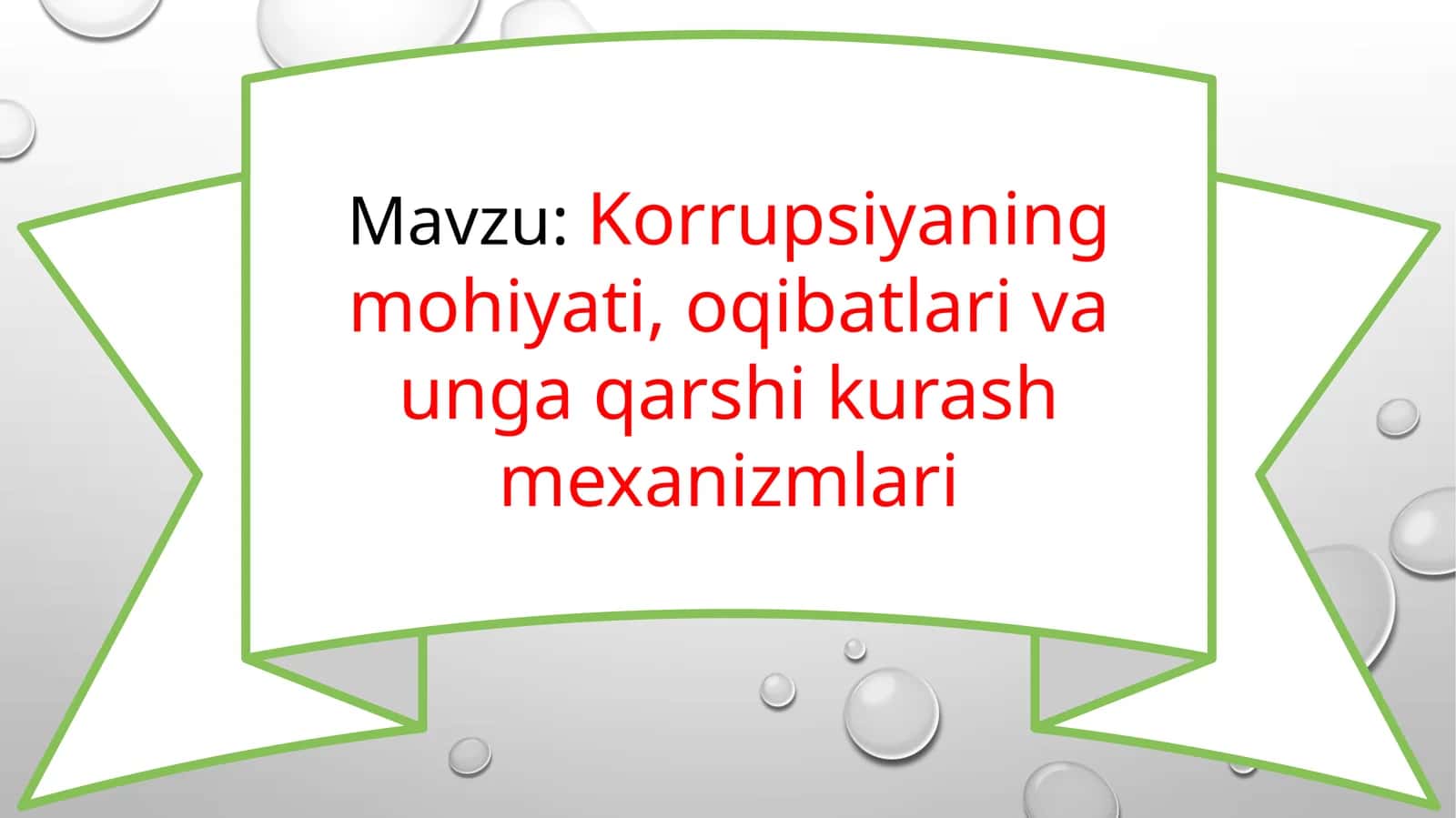 Korrupsiyaning mohiyati, oqibatlari va unga qarshi kurash mexanizmlari 1