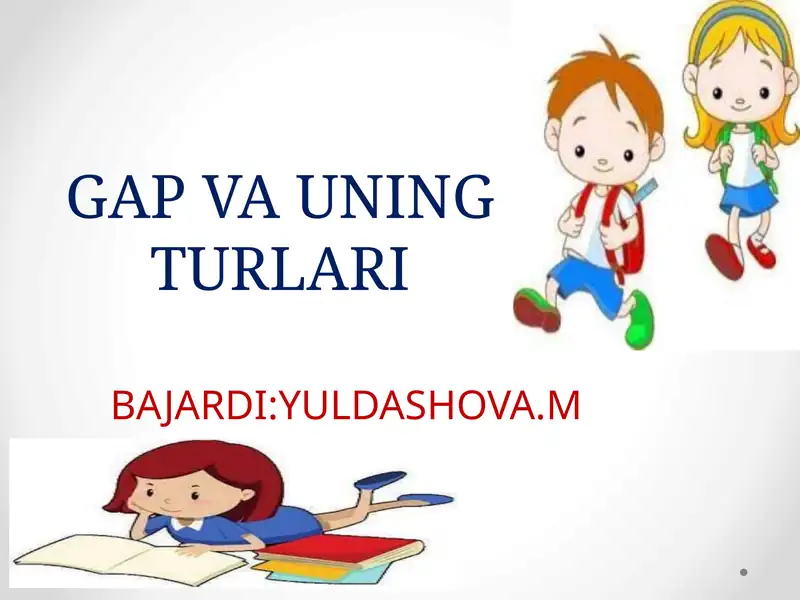 GAP VA UNING TURLARI 1