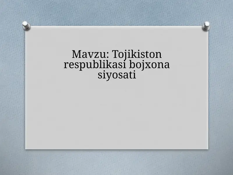 Tojikiston Respublikasi 1