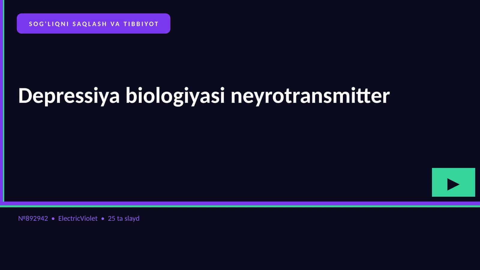 Depressiya biologiyasi neyrotransmitter 1