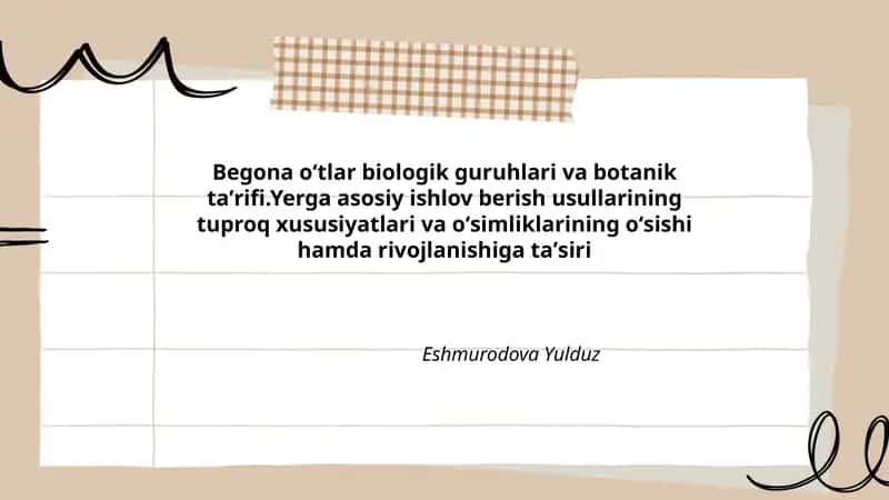 Begona oʻtlar biologik guruhlari va botanik taʼrifi 1