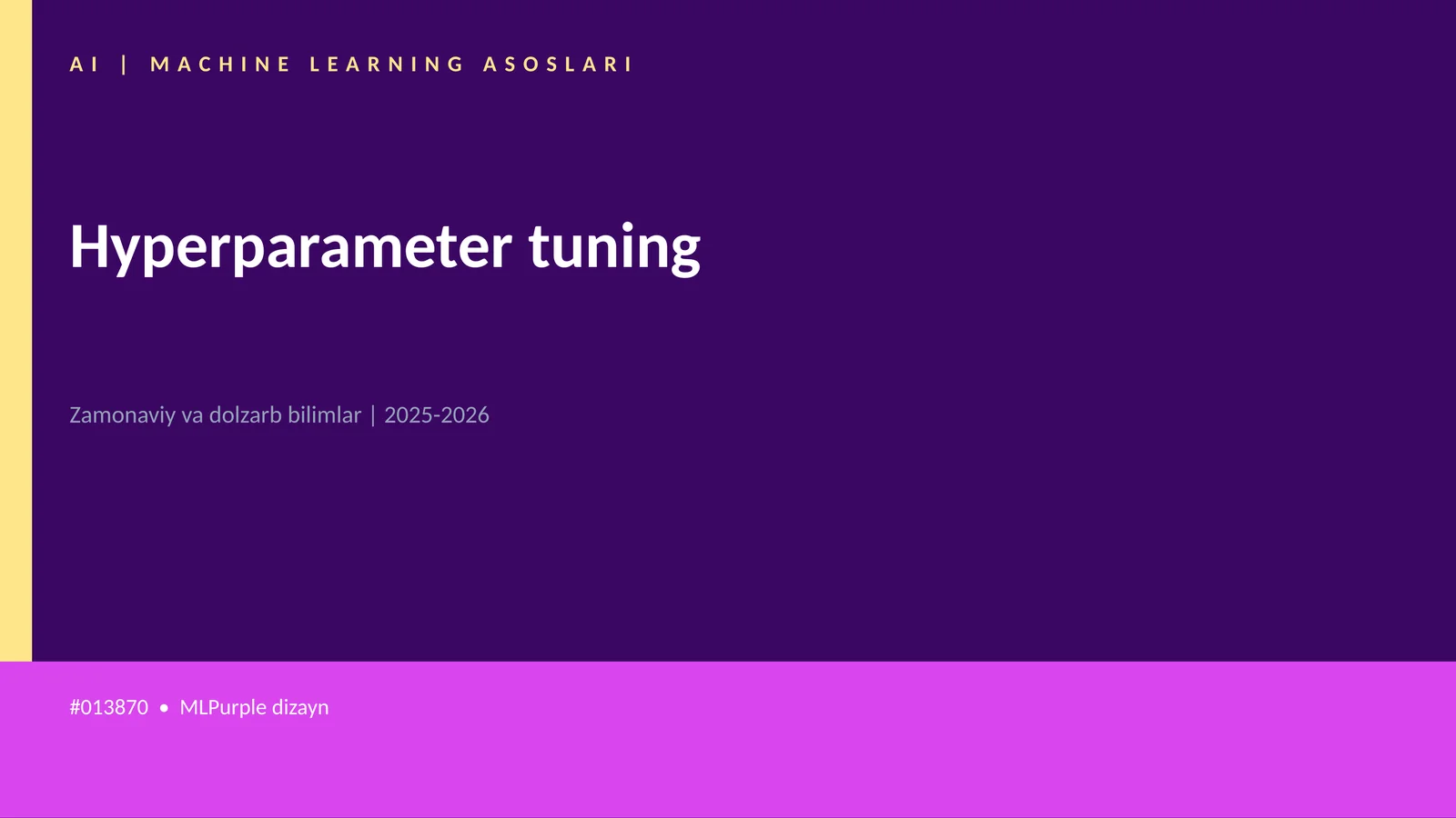 AI | MACHINE LEARNING ASOSLARI 1