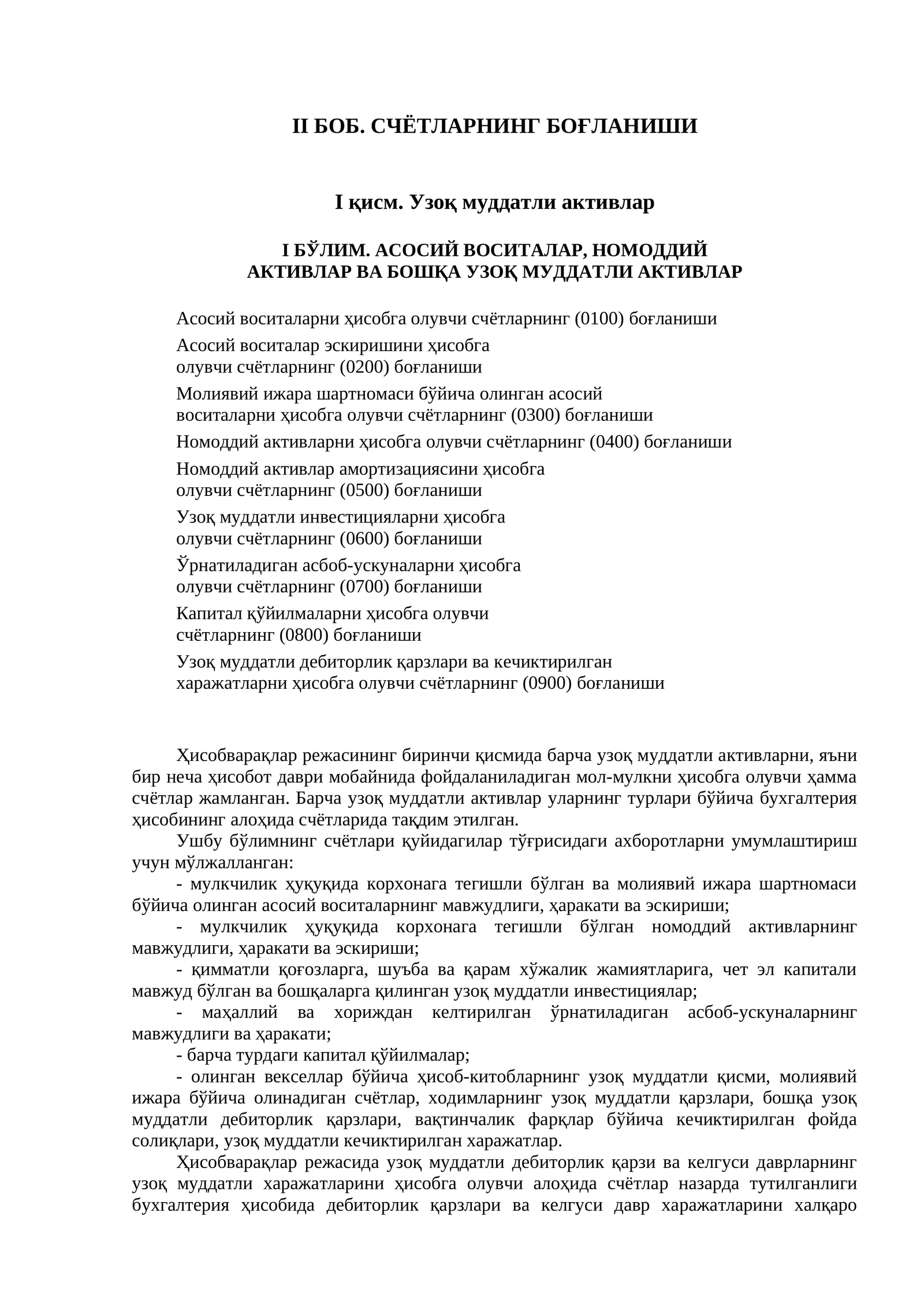 Узоқ муддатли активлар 1