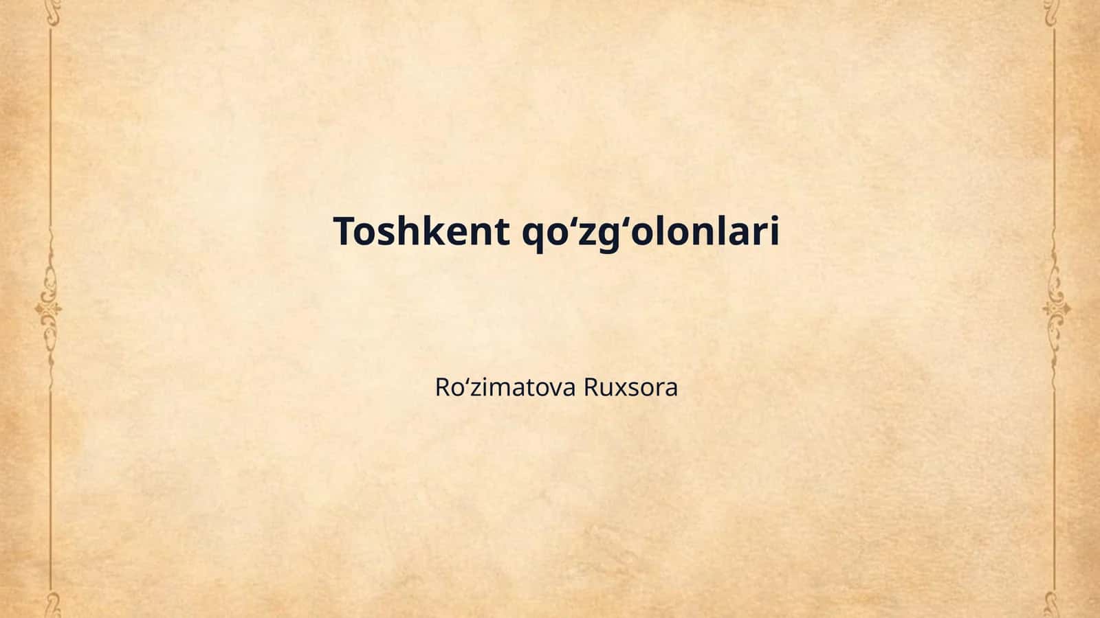 Toshkent qoʻzgʻolonlari 1