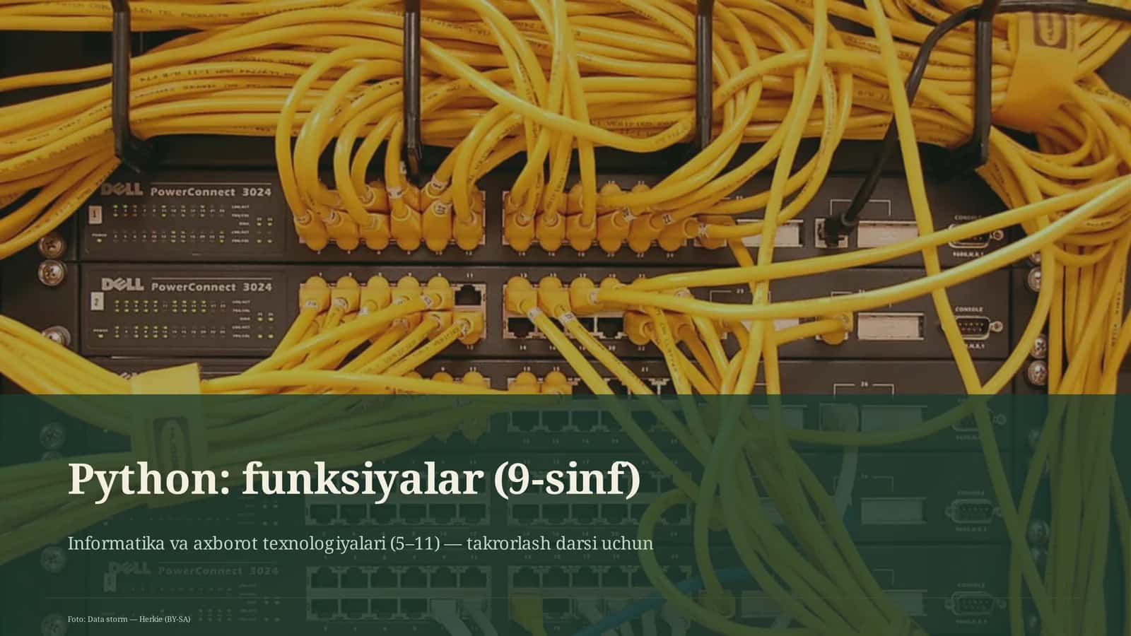 Python: funksiyalar (9-sinf) 1