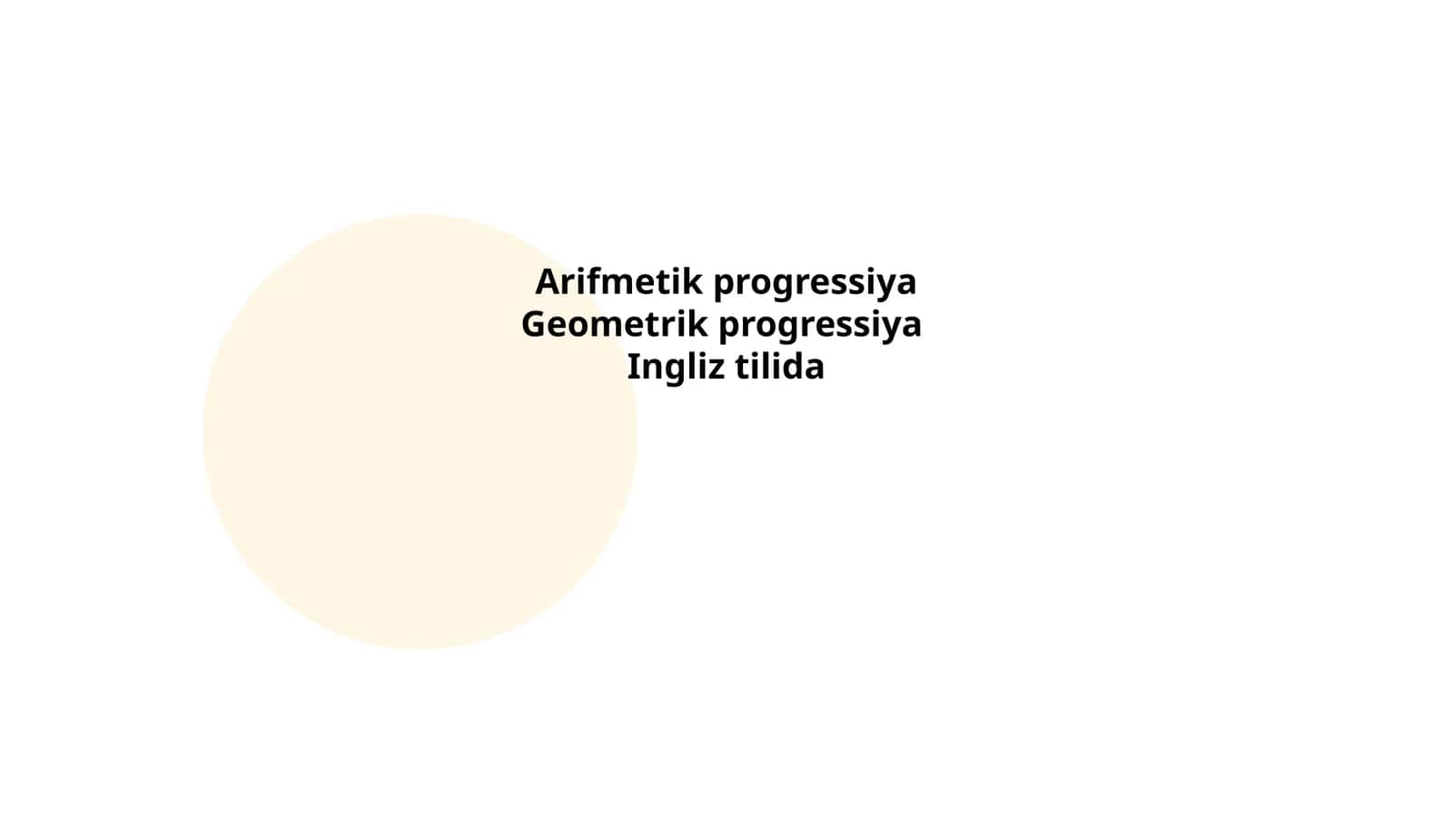 Arifmetik progressiya 1