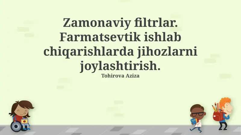 Zamonaviy filtrlar va ularning farmatsevtika ishlab chiqarishdagi roli 1