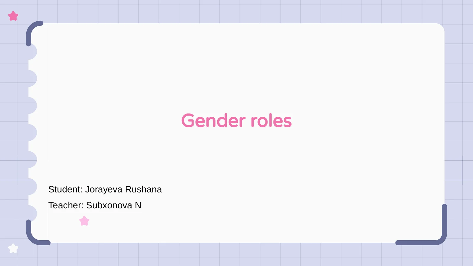 Gender Roles 1
