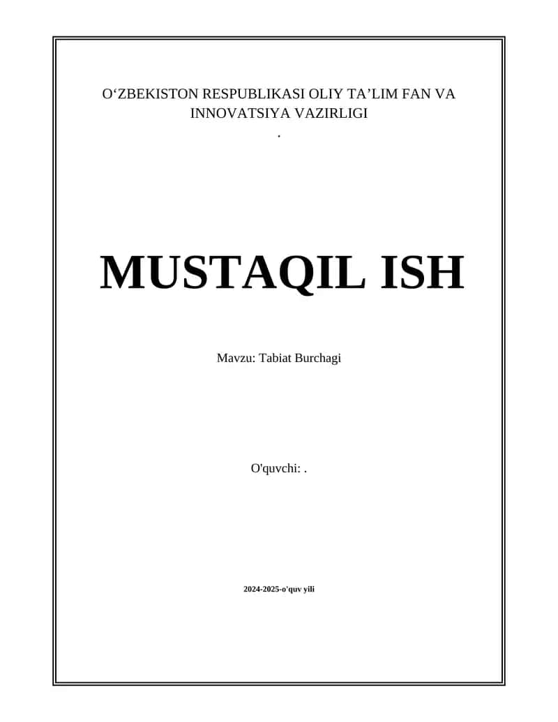 Tabiat Burchagi 1