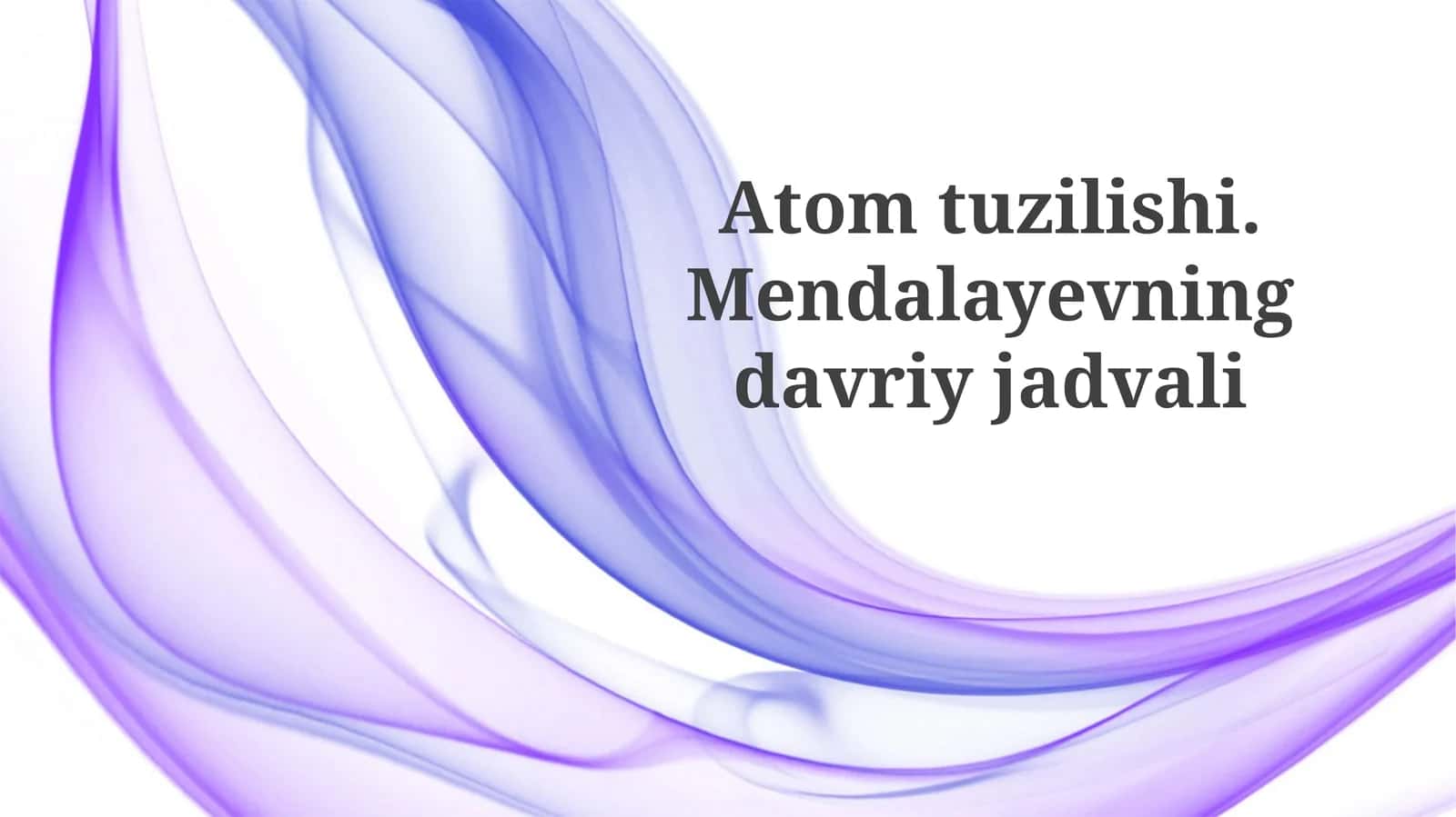 Atom Yadrosi Asoslari 1
