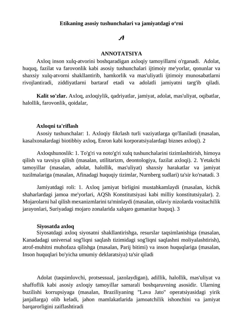 Axloq inson xulq-atvorini boshqarish 1