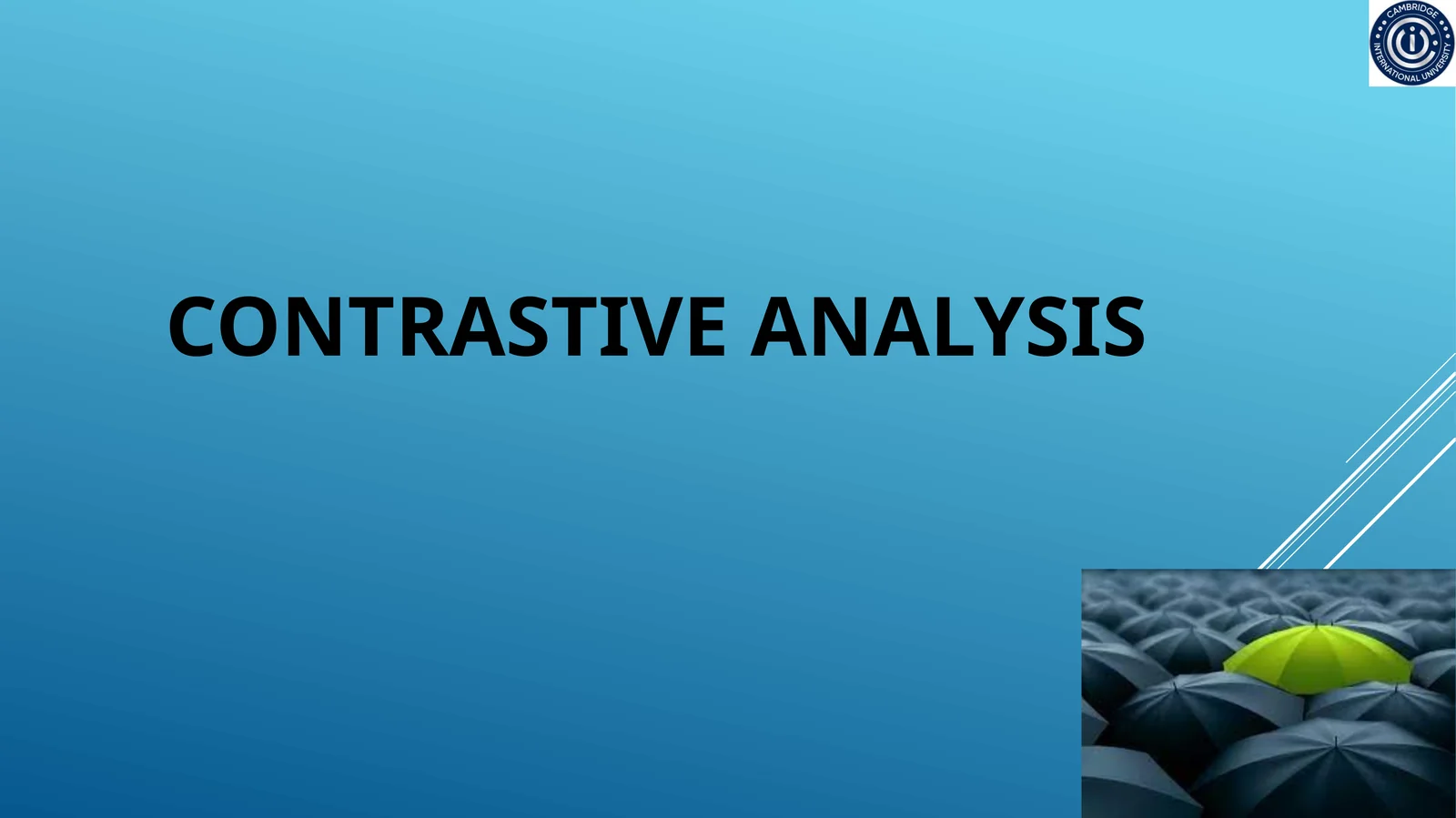 Contrastive analysis 1