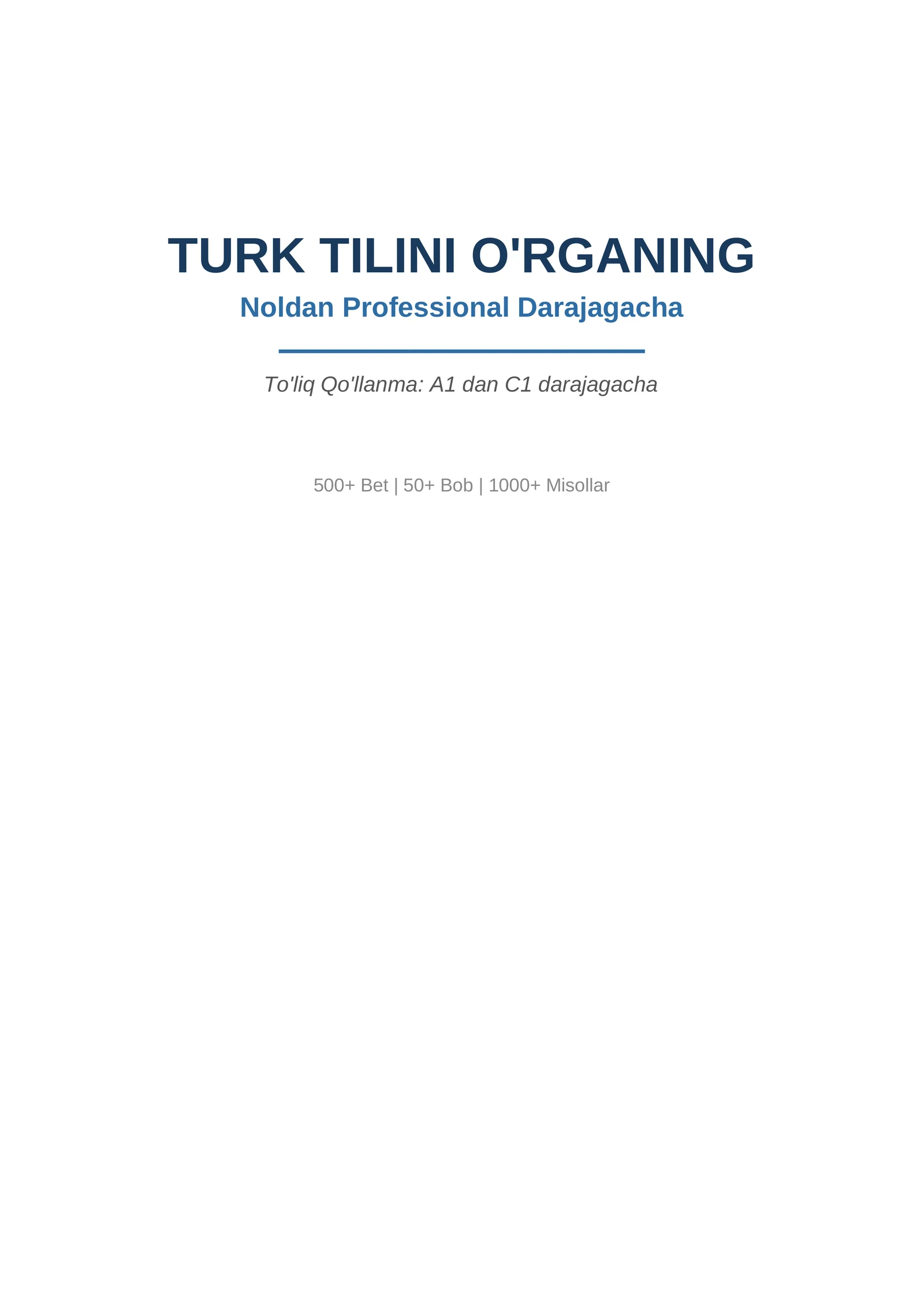 TURK TILINI O'RGANING 1