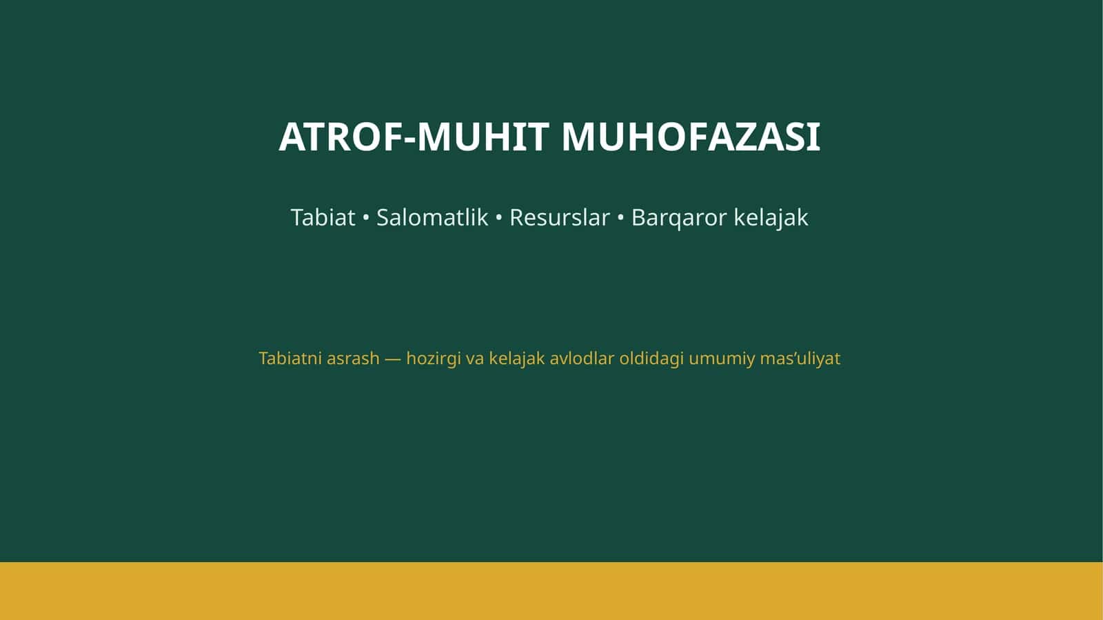 ATROF-MUHIT MUHOFAZASI 1