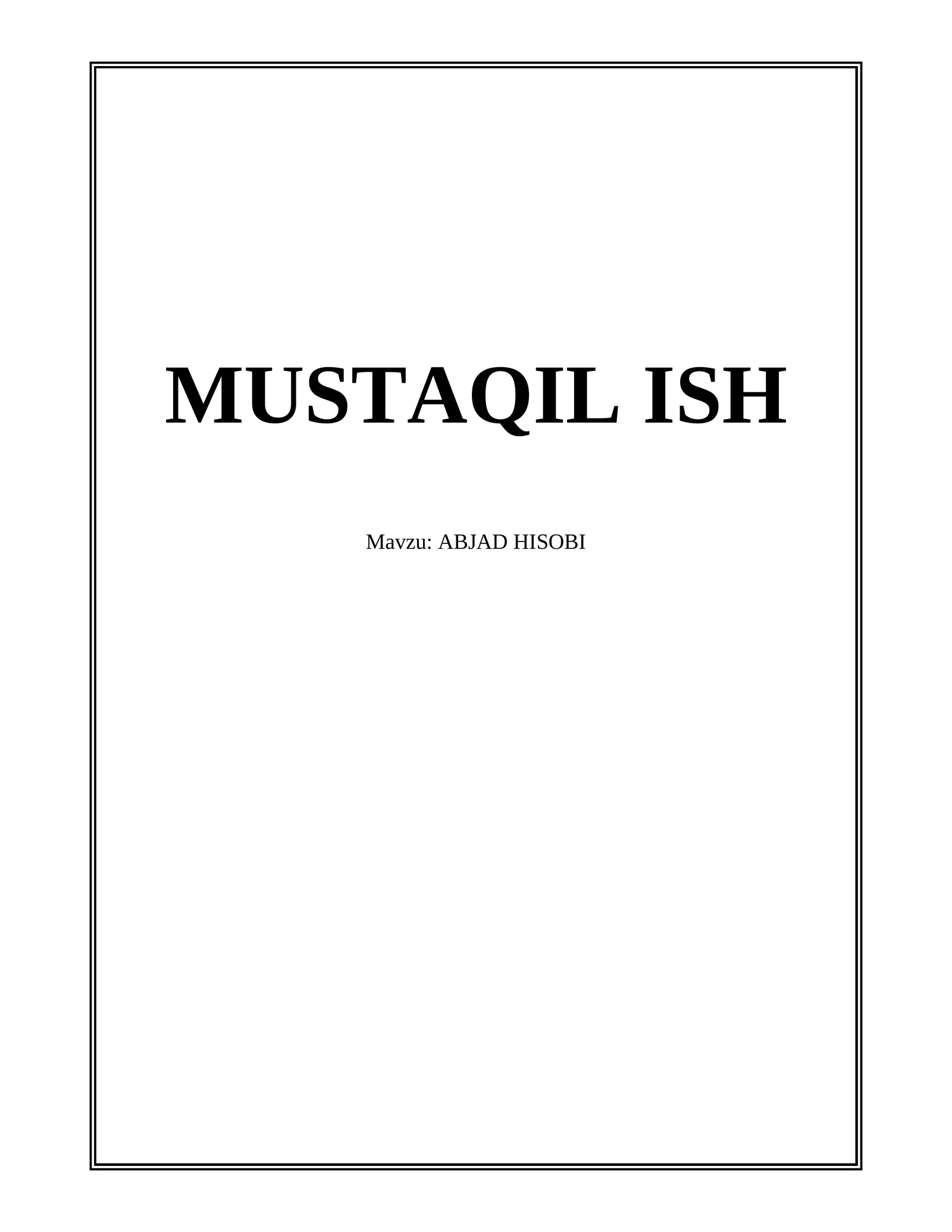 Abjad Hisobi 1