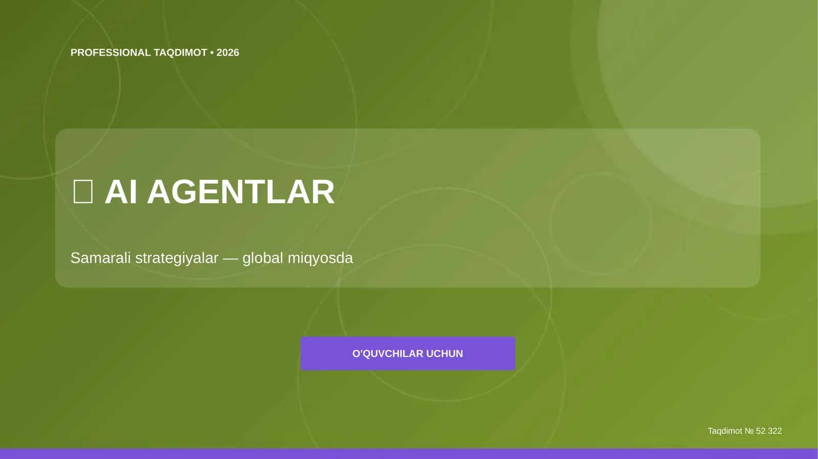 AI agentlar: samarali strategiyalar (global miqyosda) [o'quvchilar uchun] 1