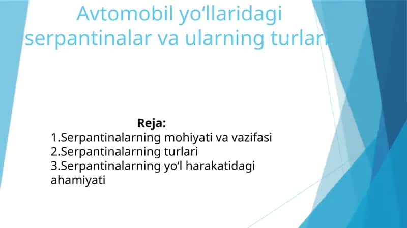 Automašina sarpoštilari va ularning tur 1