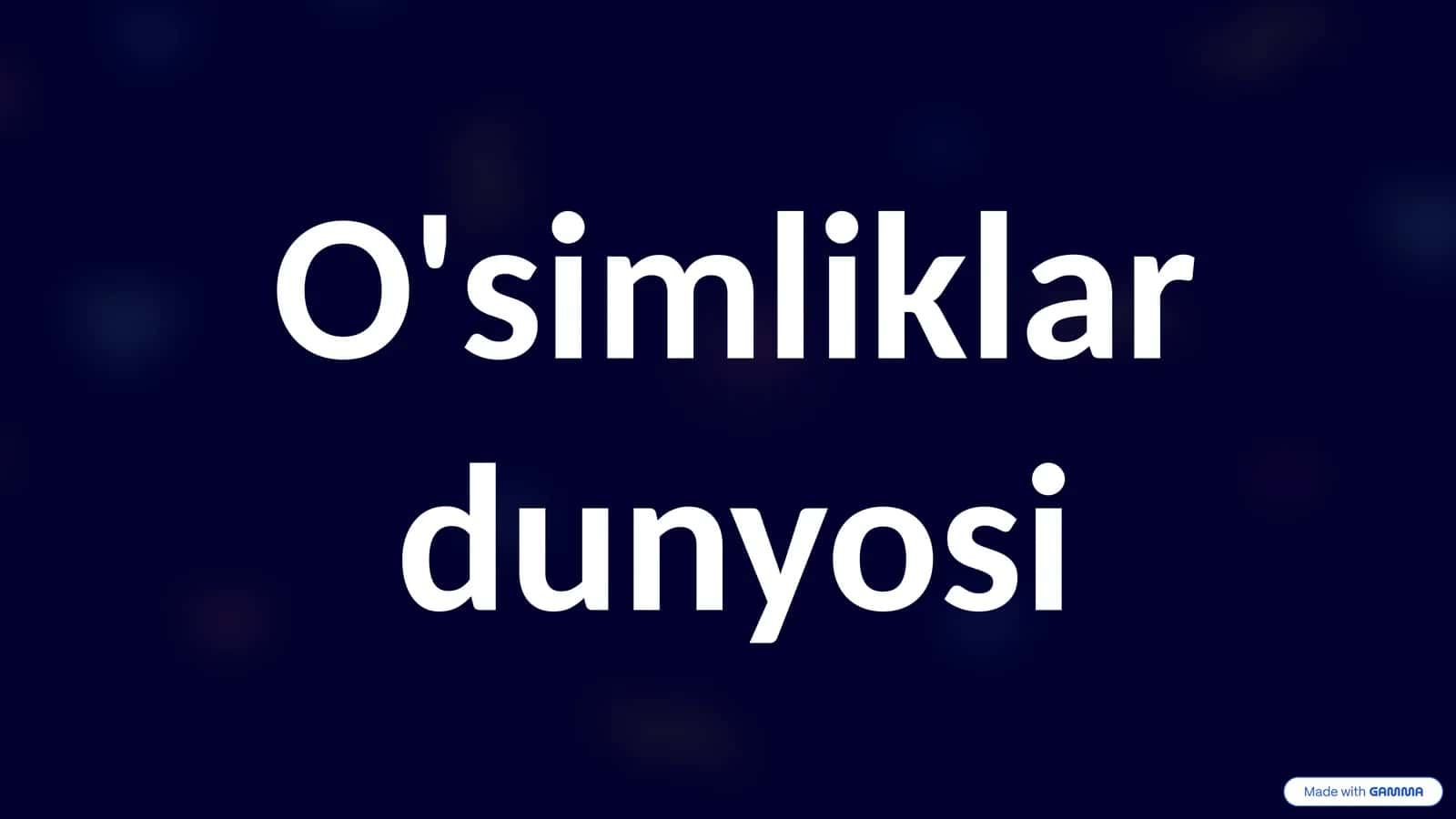 O'simliklar Dunyosi: Hayotning Rang-barang Sahifasi 1