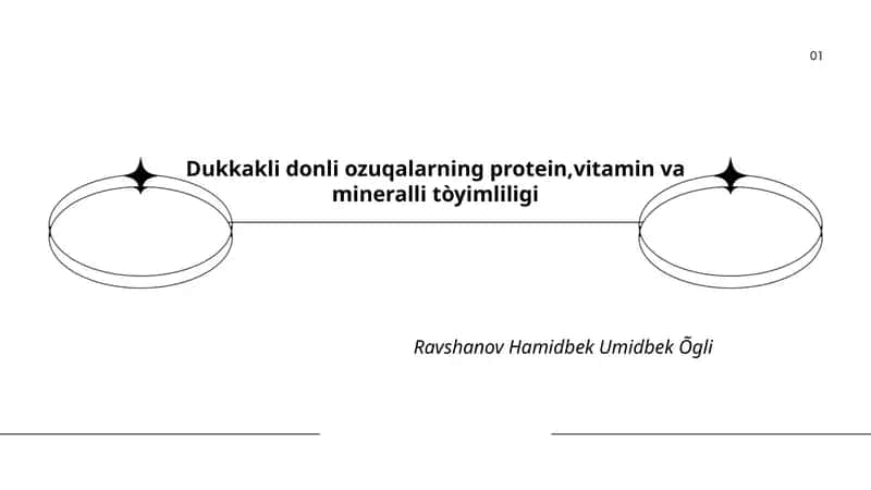 Dukkakli donli ozuqalarning protein,vitamin va mineralli tòyimliligi 1
