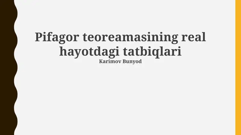 Pifagor teoremasi 1