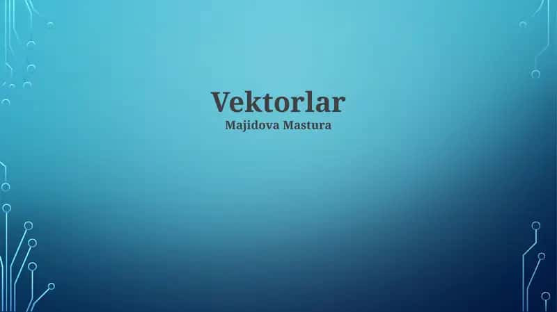 Vektorlar 1