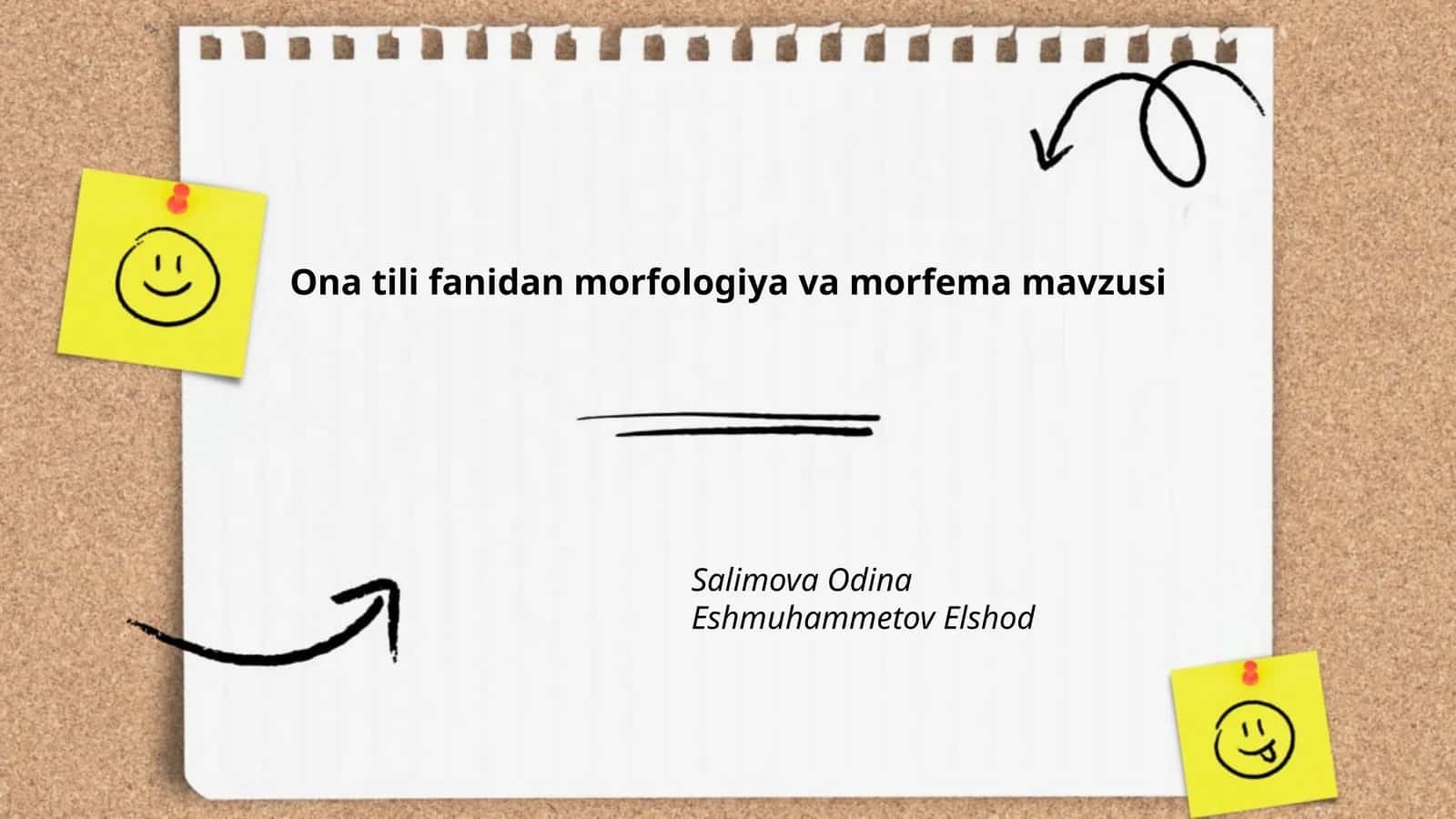 Morfologiya va morfema mavzusi 1