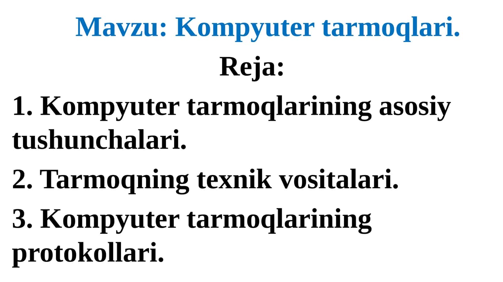 Kompyutertarmoqlari 1