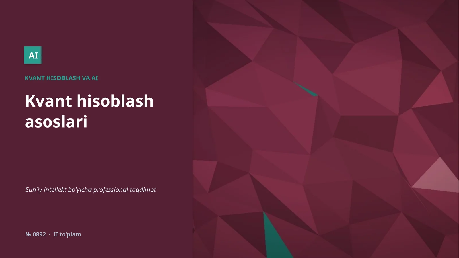 KVANT HISOBLASH VA AI 1