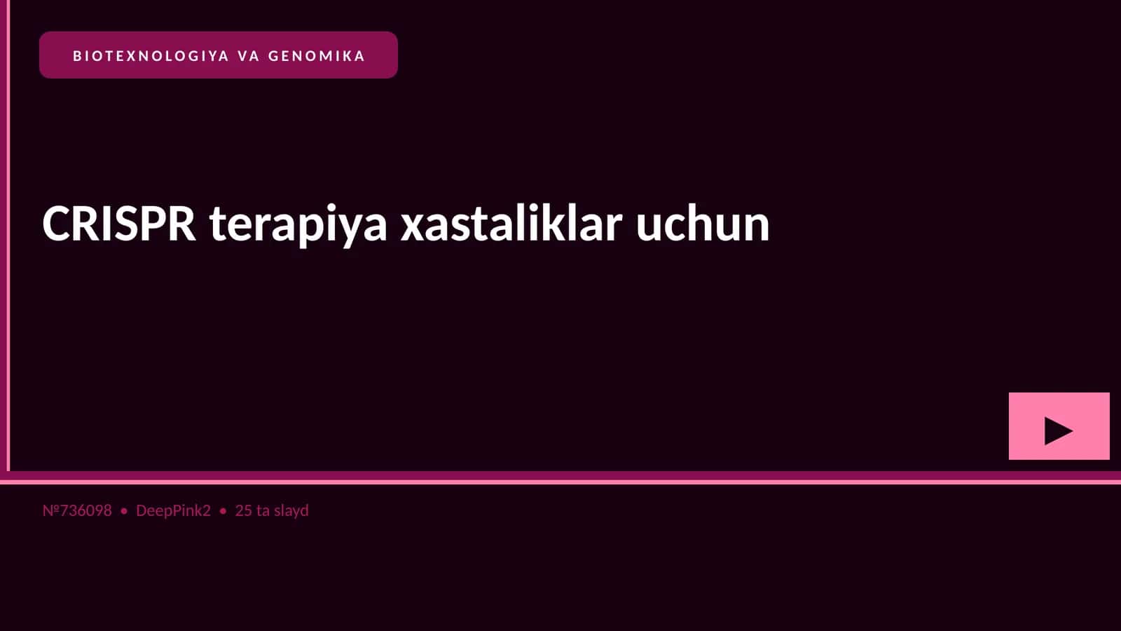 BIOTEXNOLOGIYA VA GENOMIKA 1