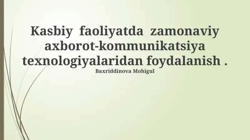 Zamonaviy axborot-kommunikatsiya texnologiyalari: Ta'rif va mohiyat 1