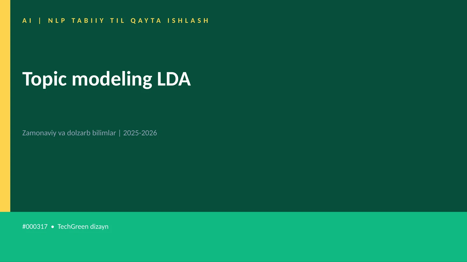 Topic modeling LDA 1