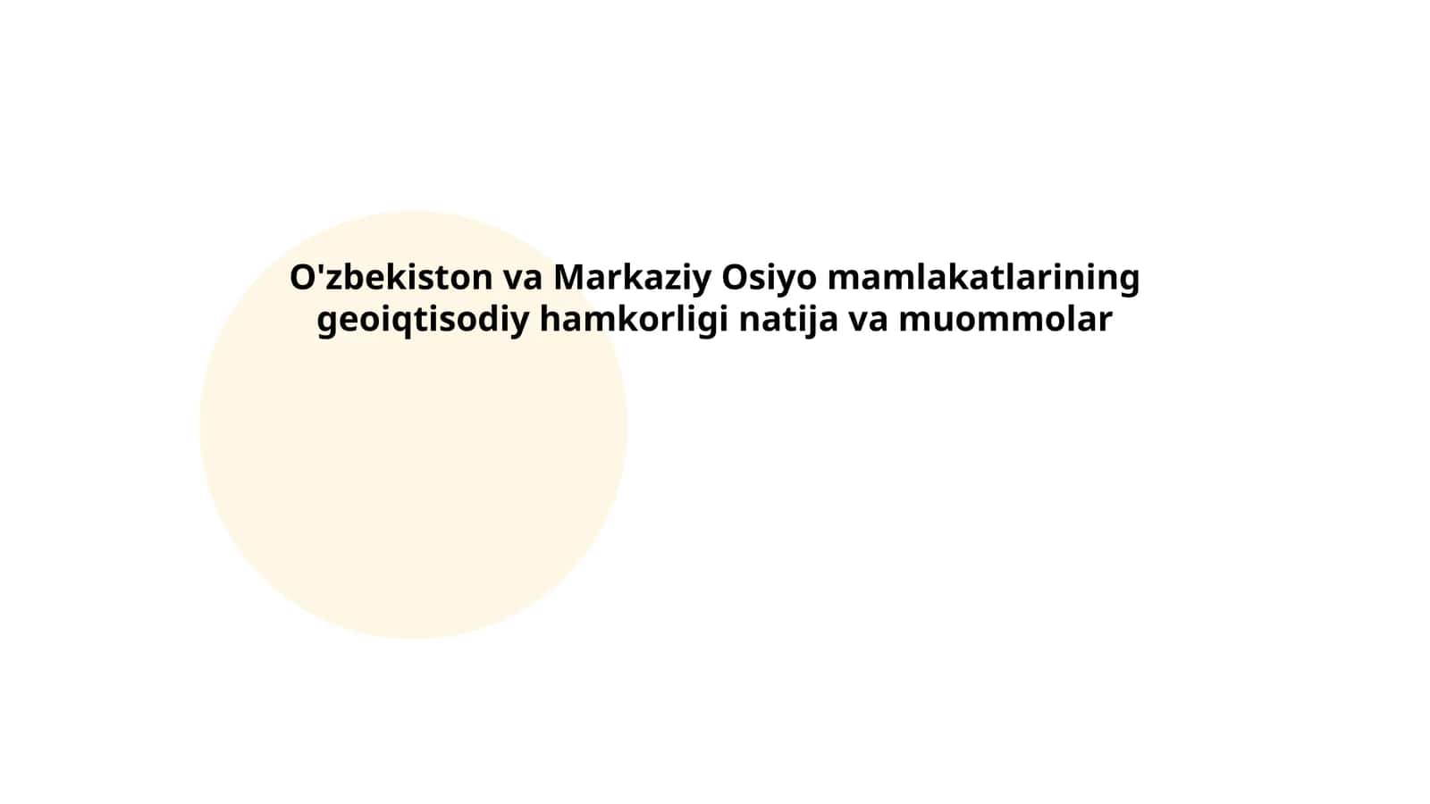 O'zbekiston va qo'shni davlatlar o'rtasidagi savdo aloqalari 1